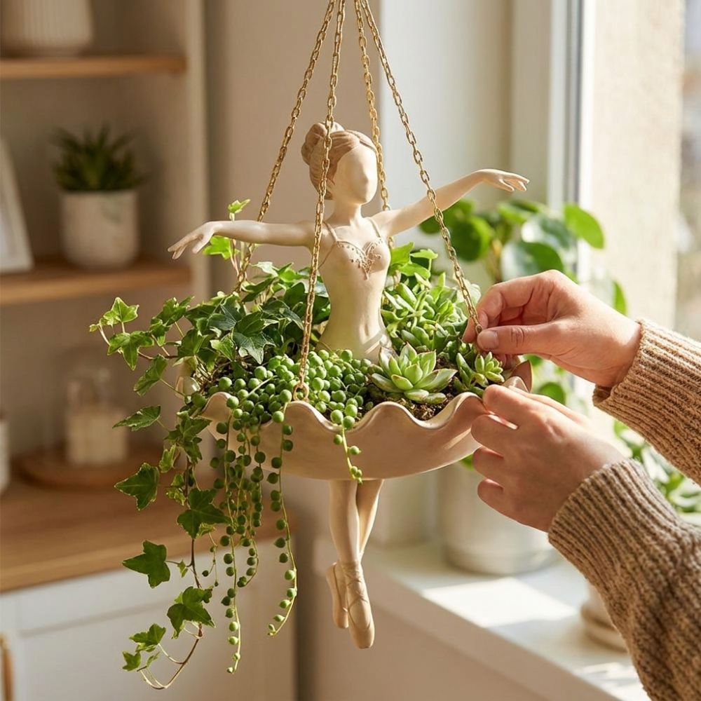 مزهرية معلقة على شكل راقصة بال - مراجعة Plant Parent وسعره
